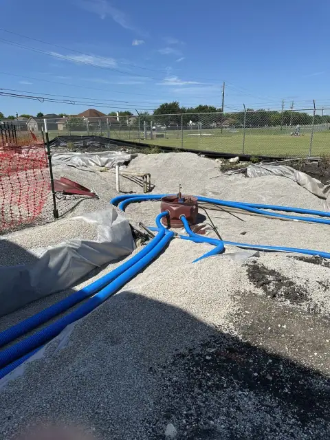 Product piping routed from the tank sumps