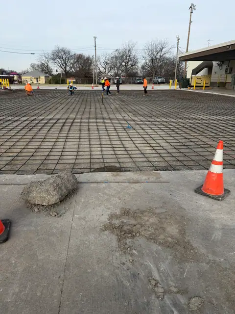 Rebar grid ready for the next pour