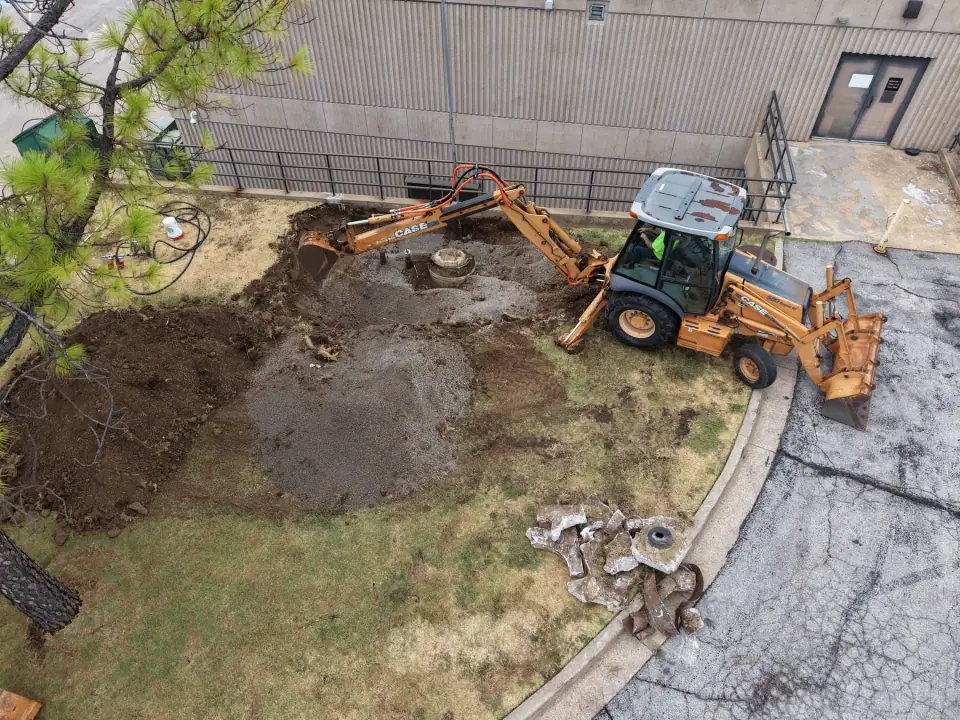 Tank removal excavation in progress